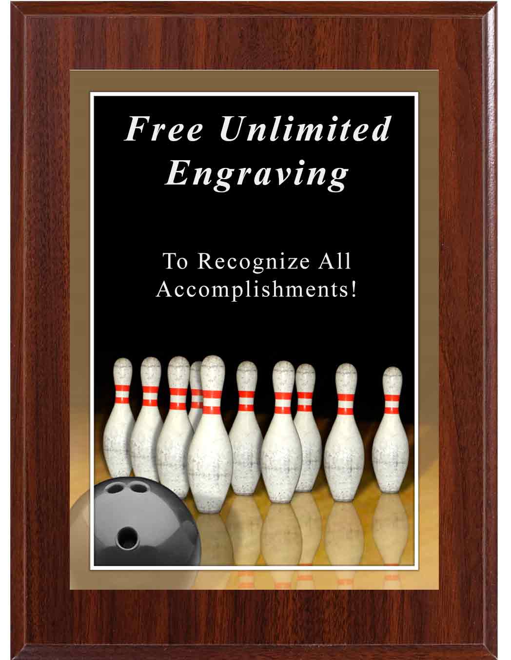 Sport Photo Bowling Plaque - Image 3
