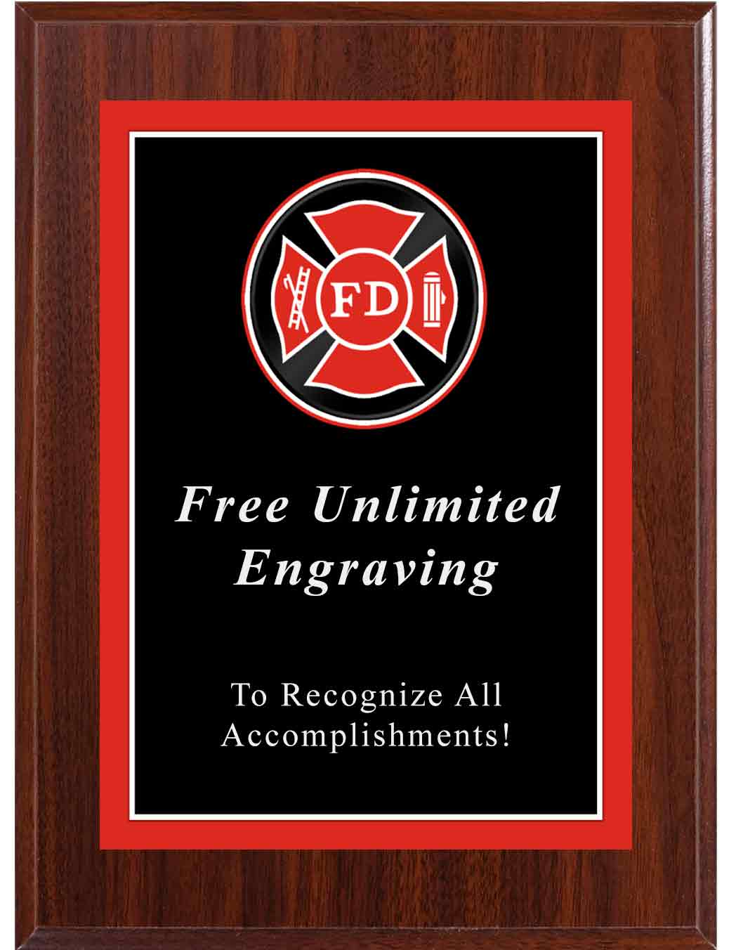 Sport Photo Fire Department Plaque - Image 3