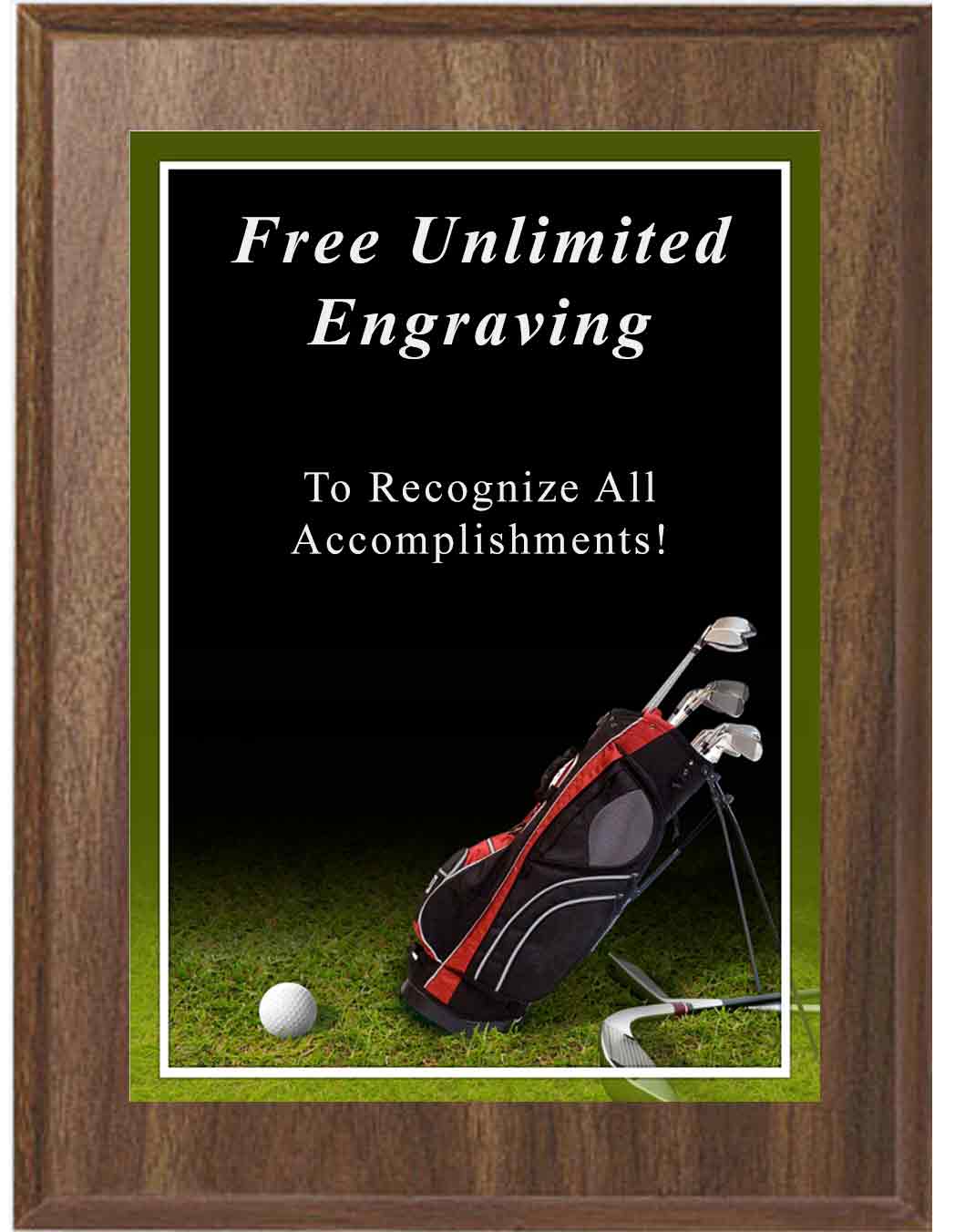 Sport Photo Golf Plaque - Image 2