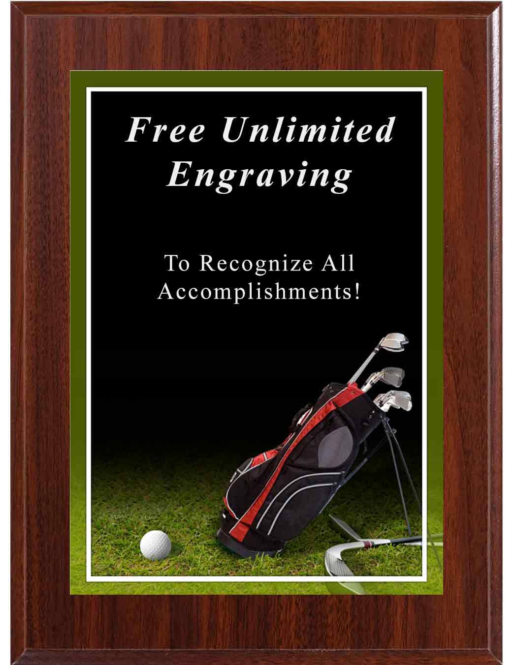 Sport Photo Golf Plaque - Image 3