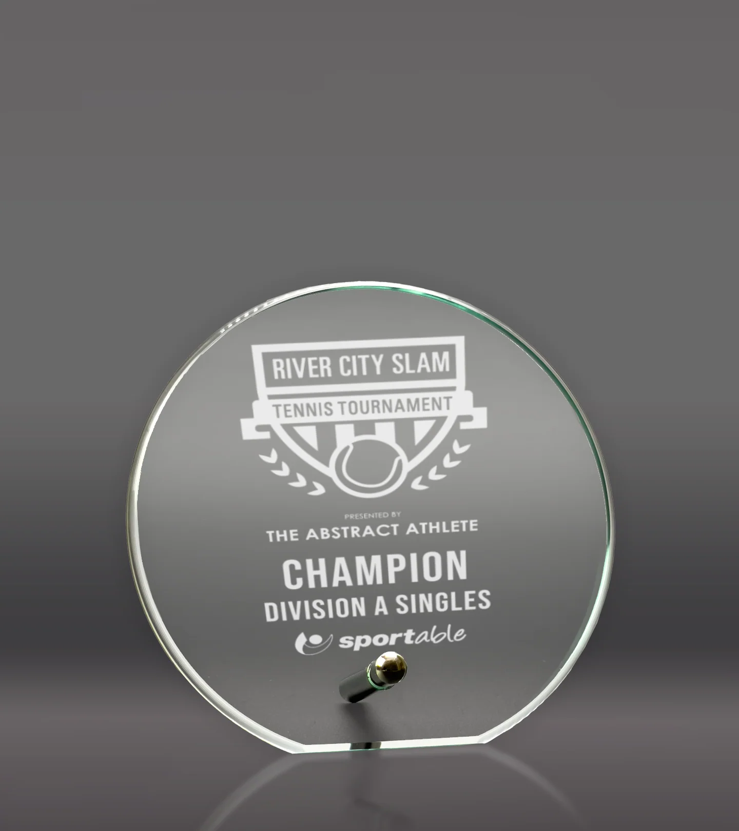 Standing Circle Glass Plaque