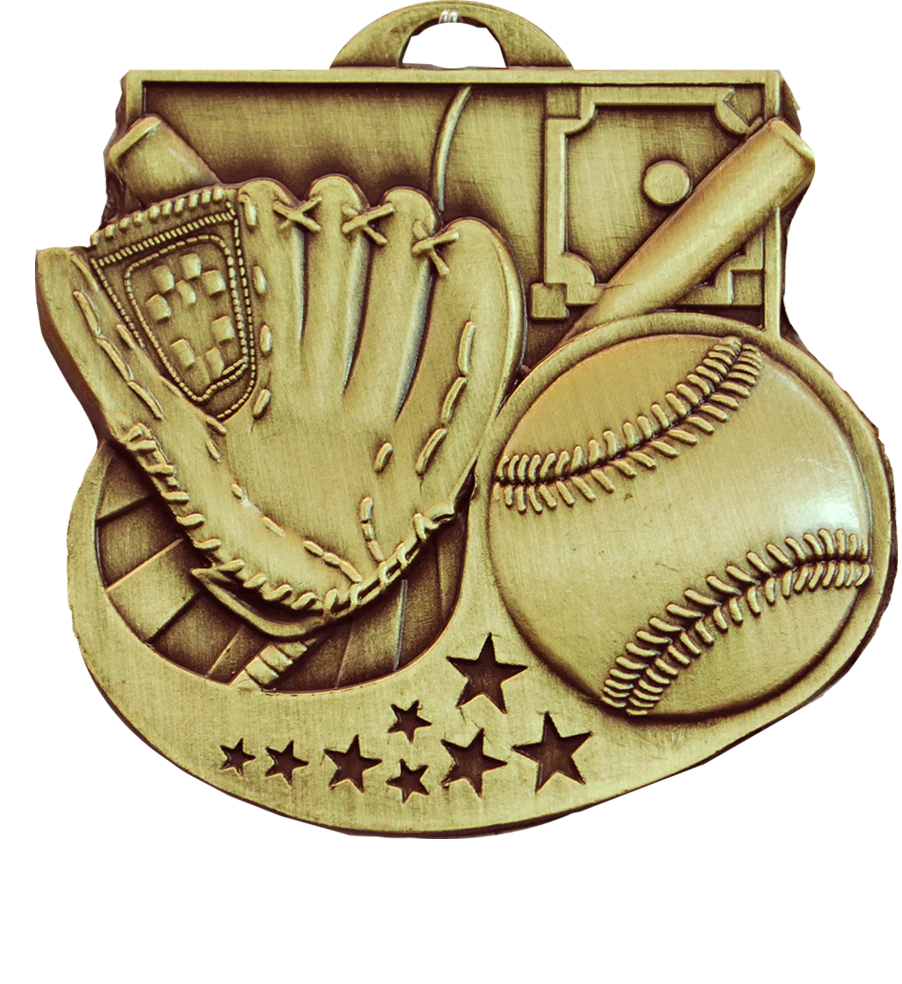 Star Blast Baseball Medal