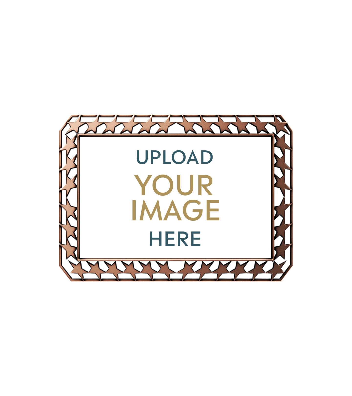 Star Border Rectangle Custom Insert Medal - Image 3
