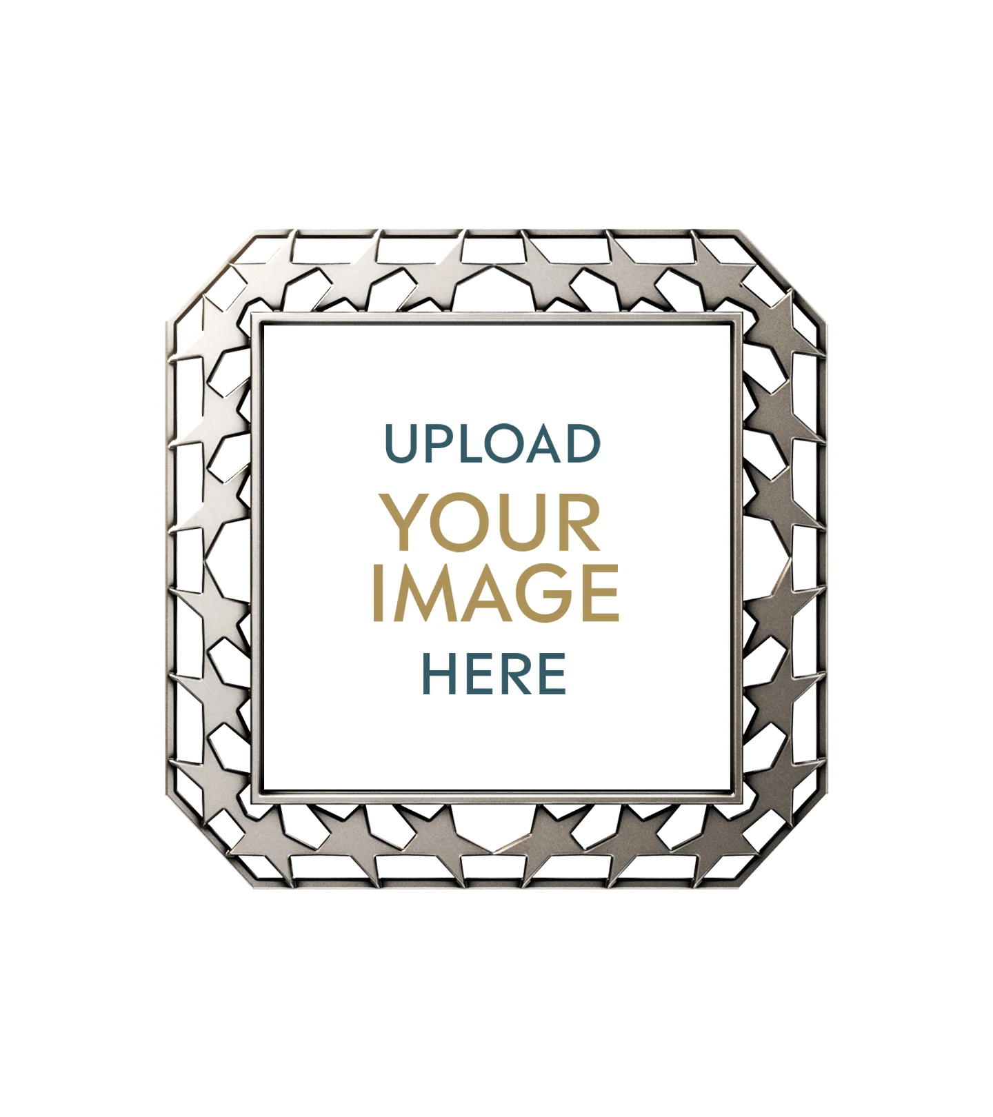 Star Border Square Custom Insert Medal - Image 2