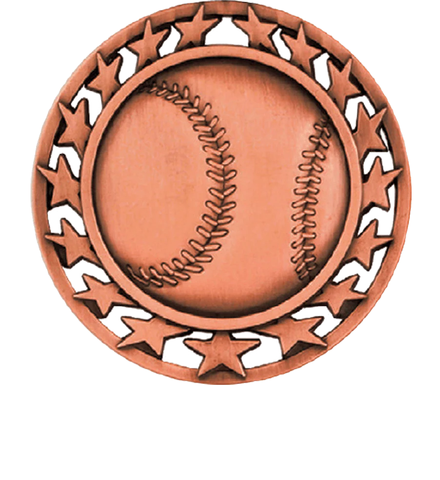 Star Circle Baseball Medal - Image 3