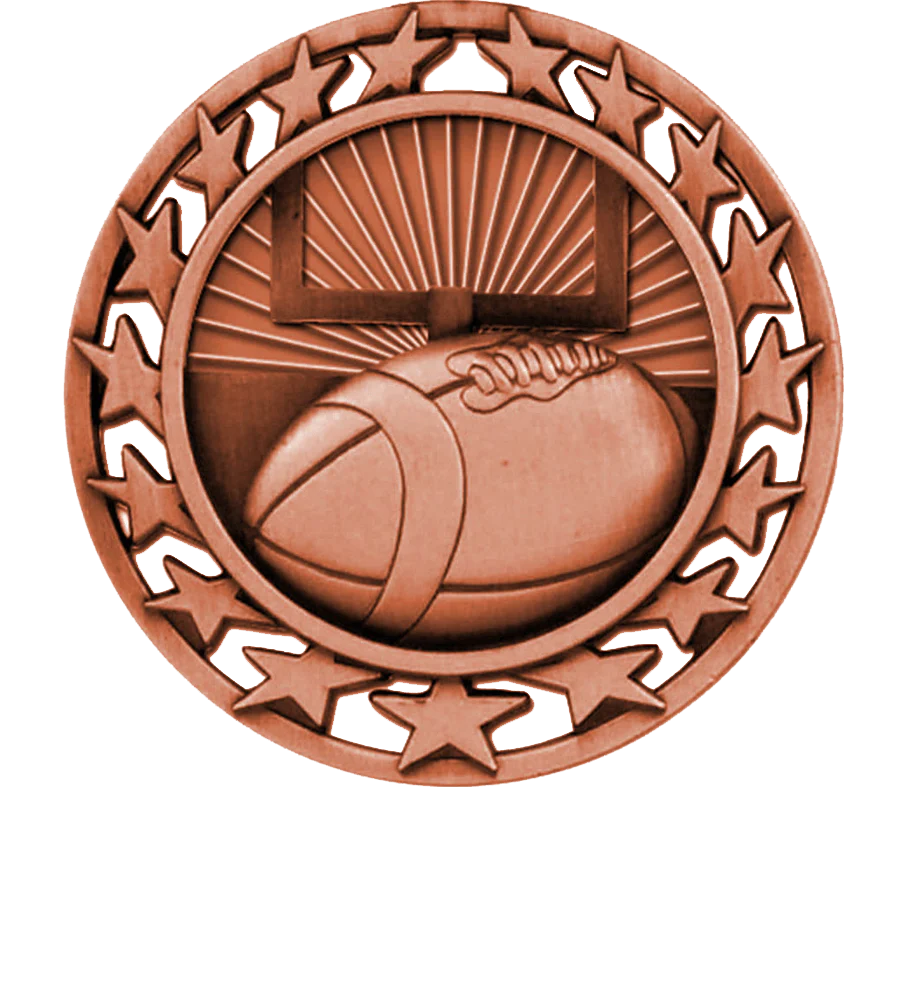 Star Circle Football Medal - Image 3