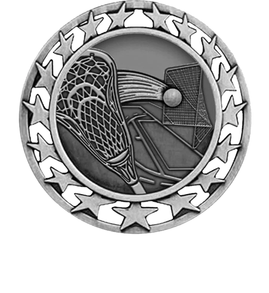 Star Circle Lacrosse Medal - Image 2