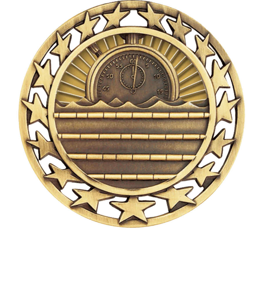 Star Circle Swim Medal