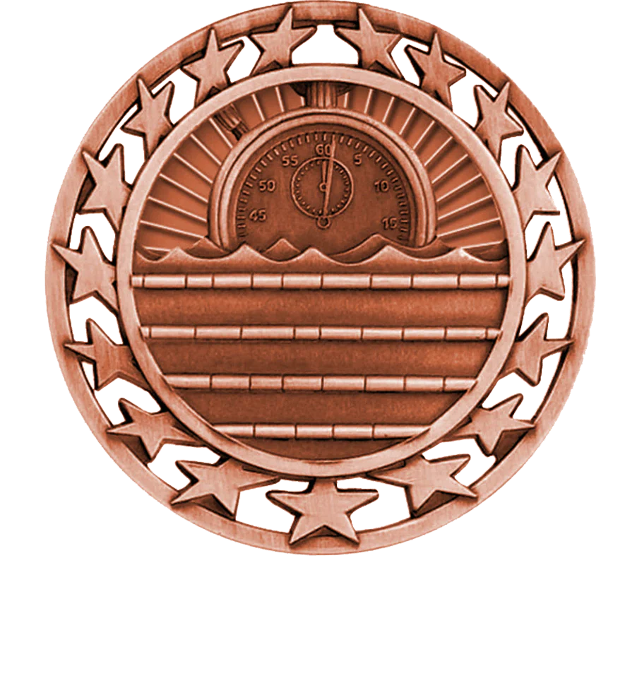 Star Circle Swim Medal - Image 3