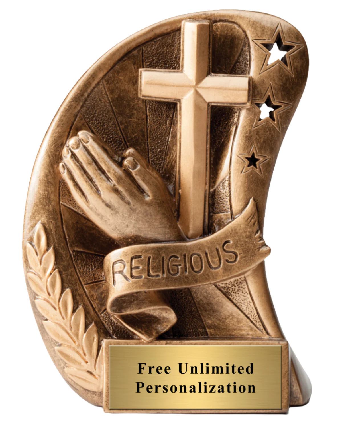 Star Curved Religion Trophy