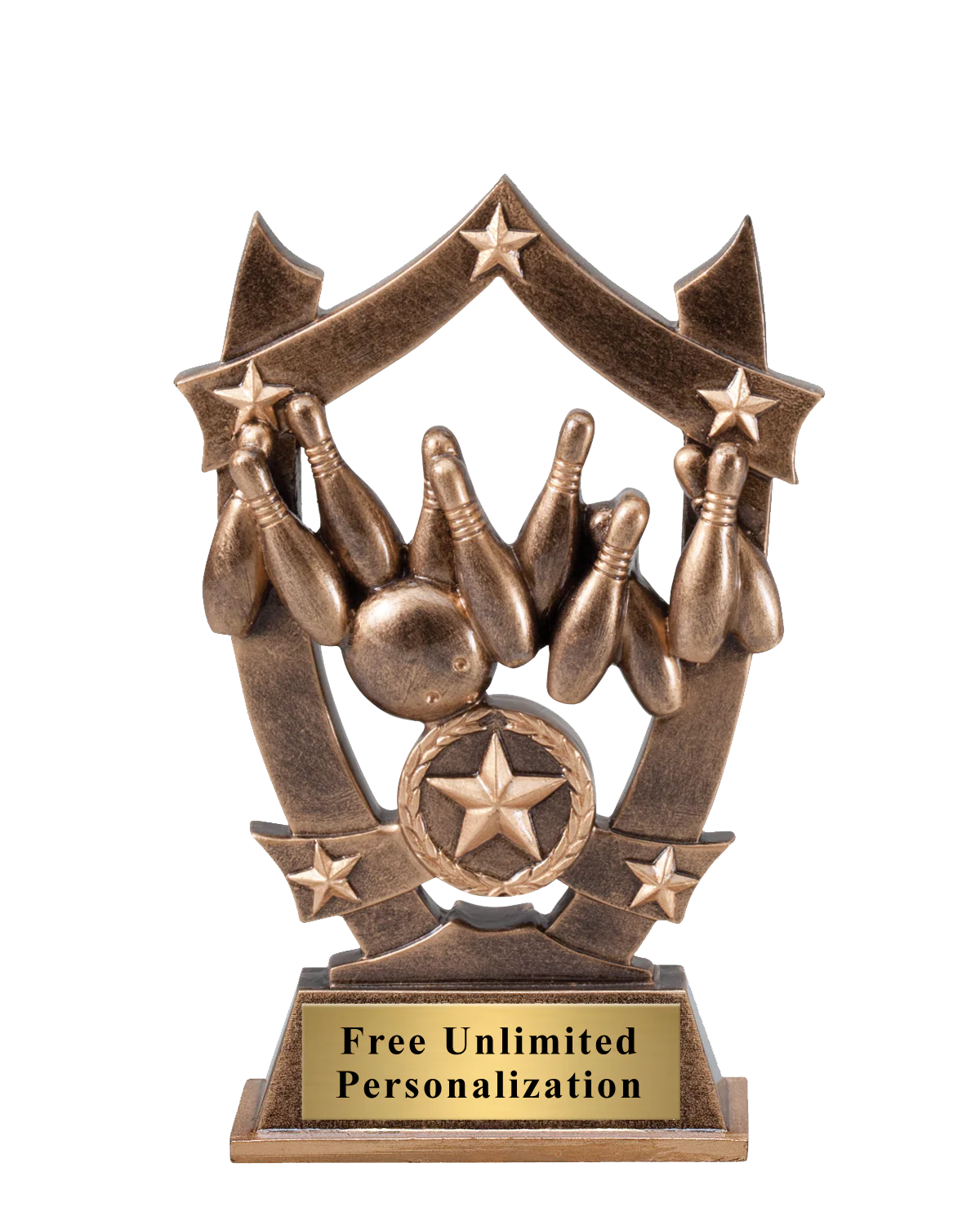 Star Shield Bowling Trophy