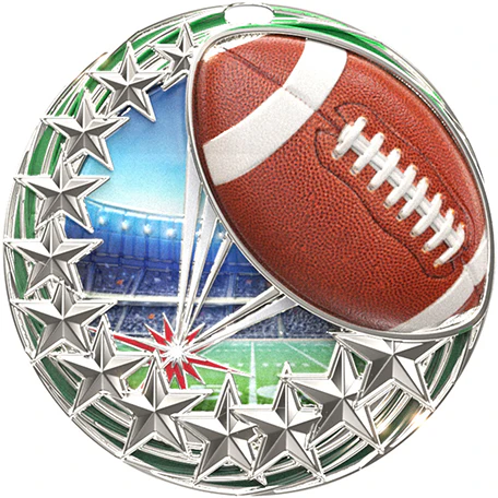 Star Swirl Football Medal - Image 2