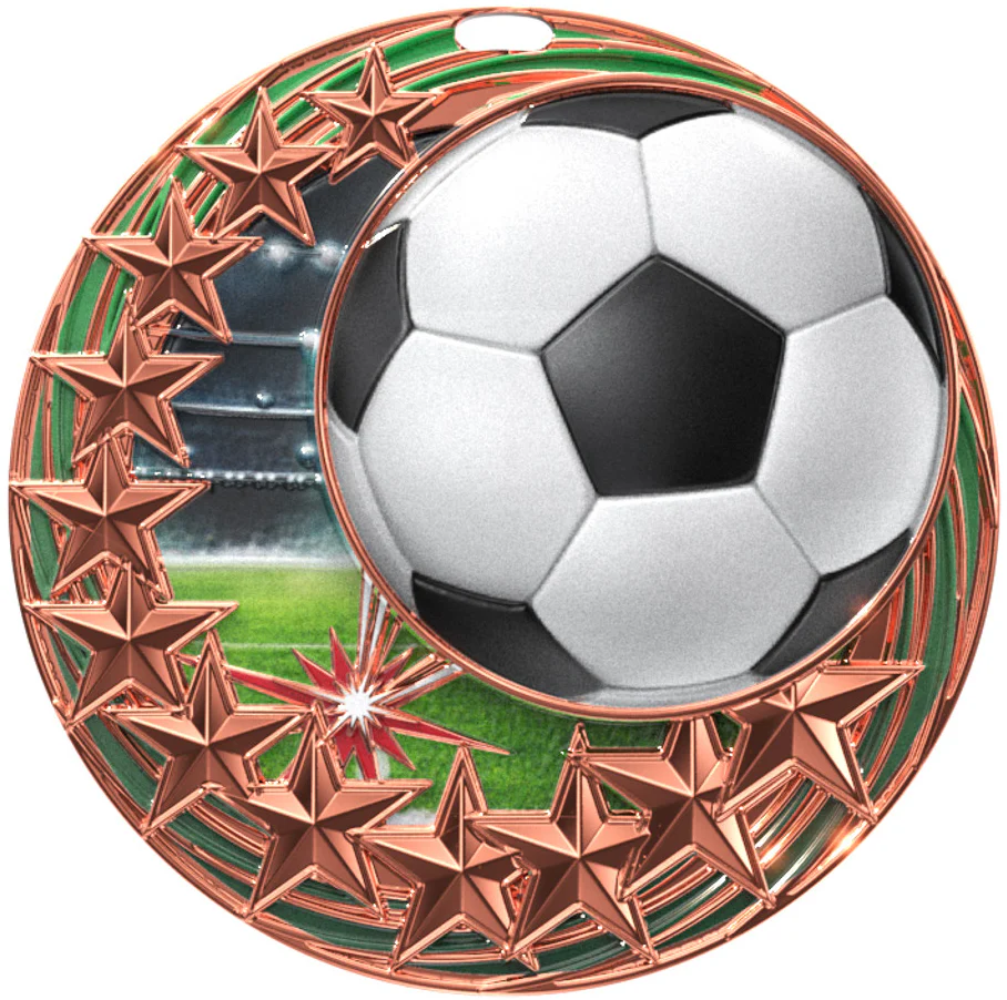 Star Swirl Soccer Medal - Image 3