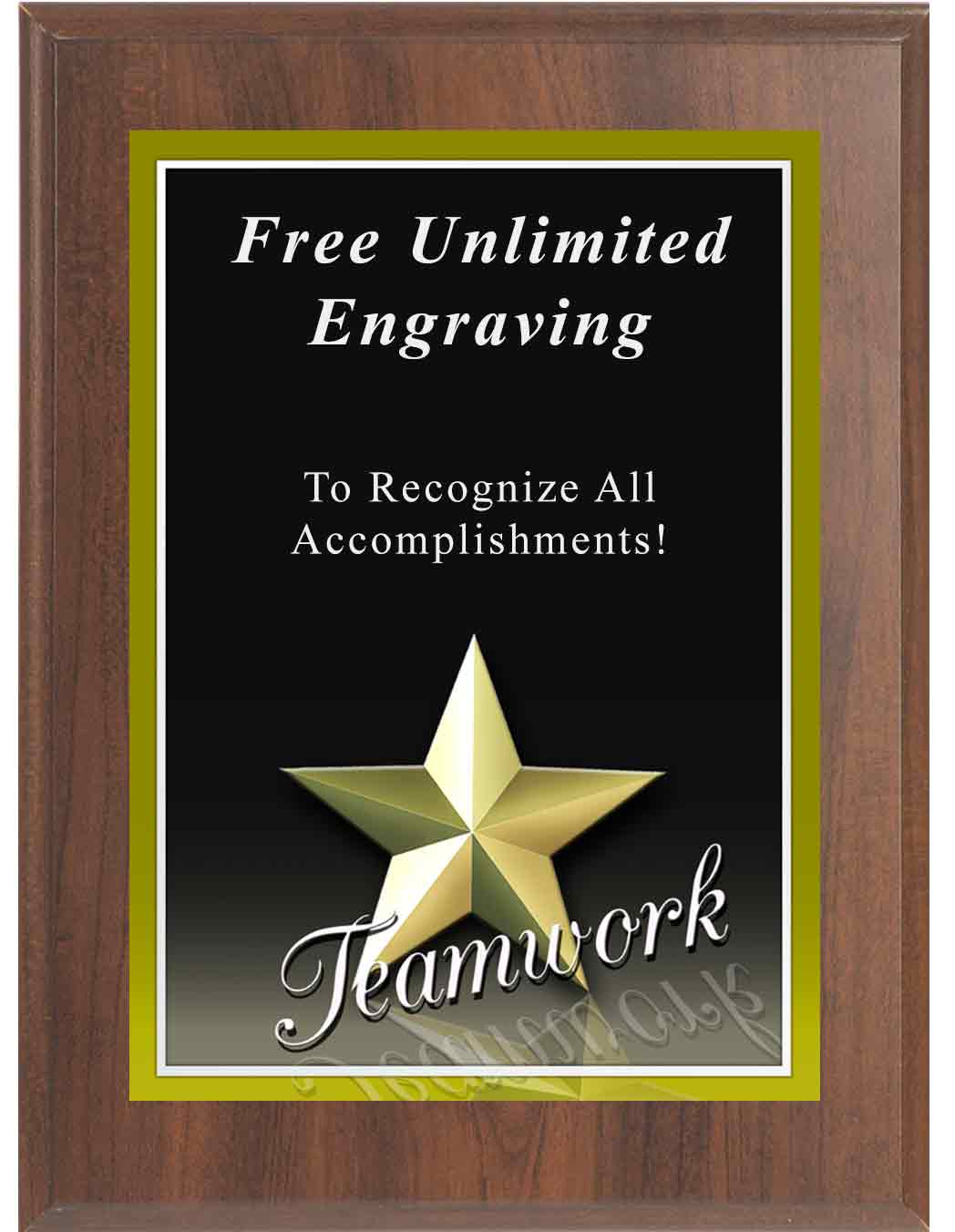 Star Teamwork Graphic Plaque