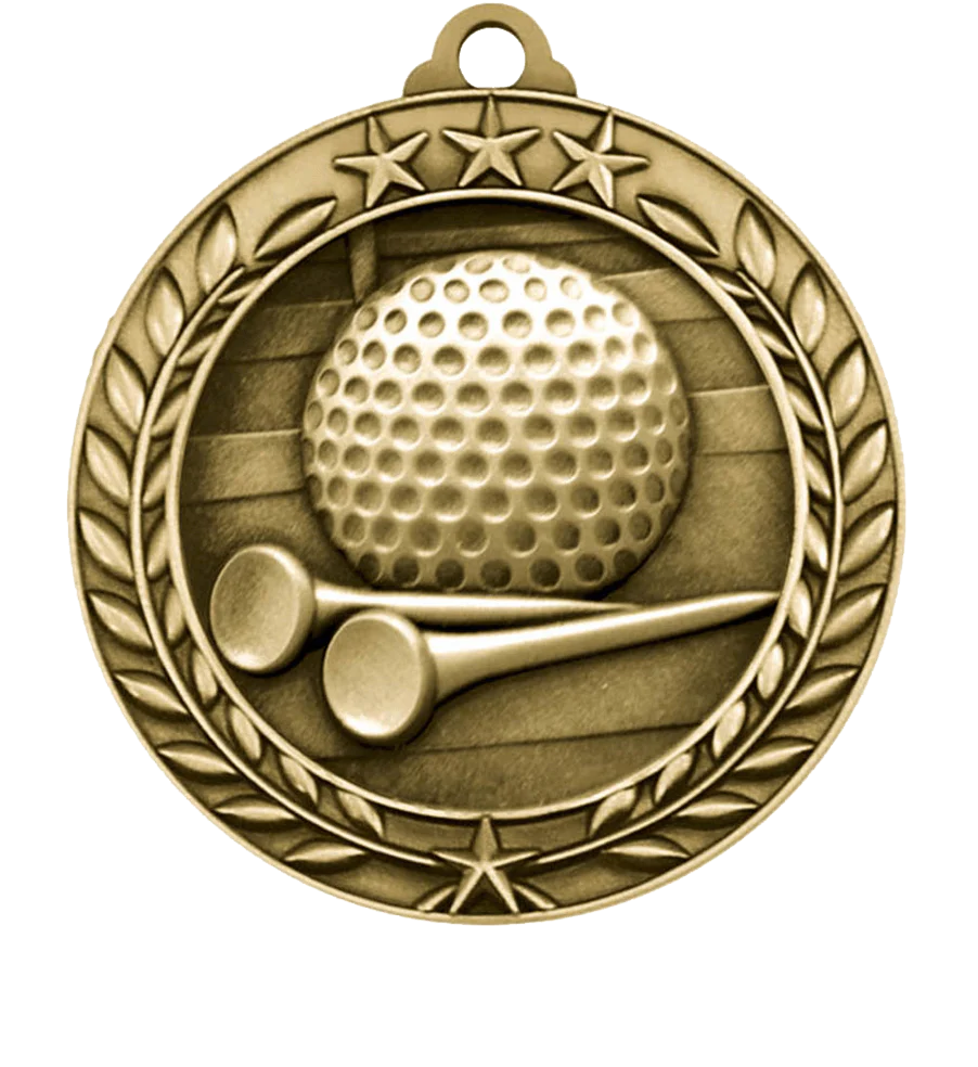 Small Star Wreath Golf Medal