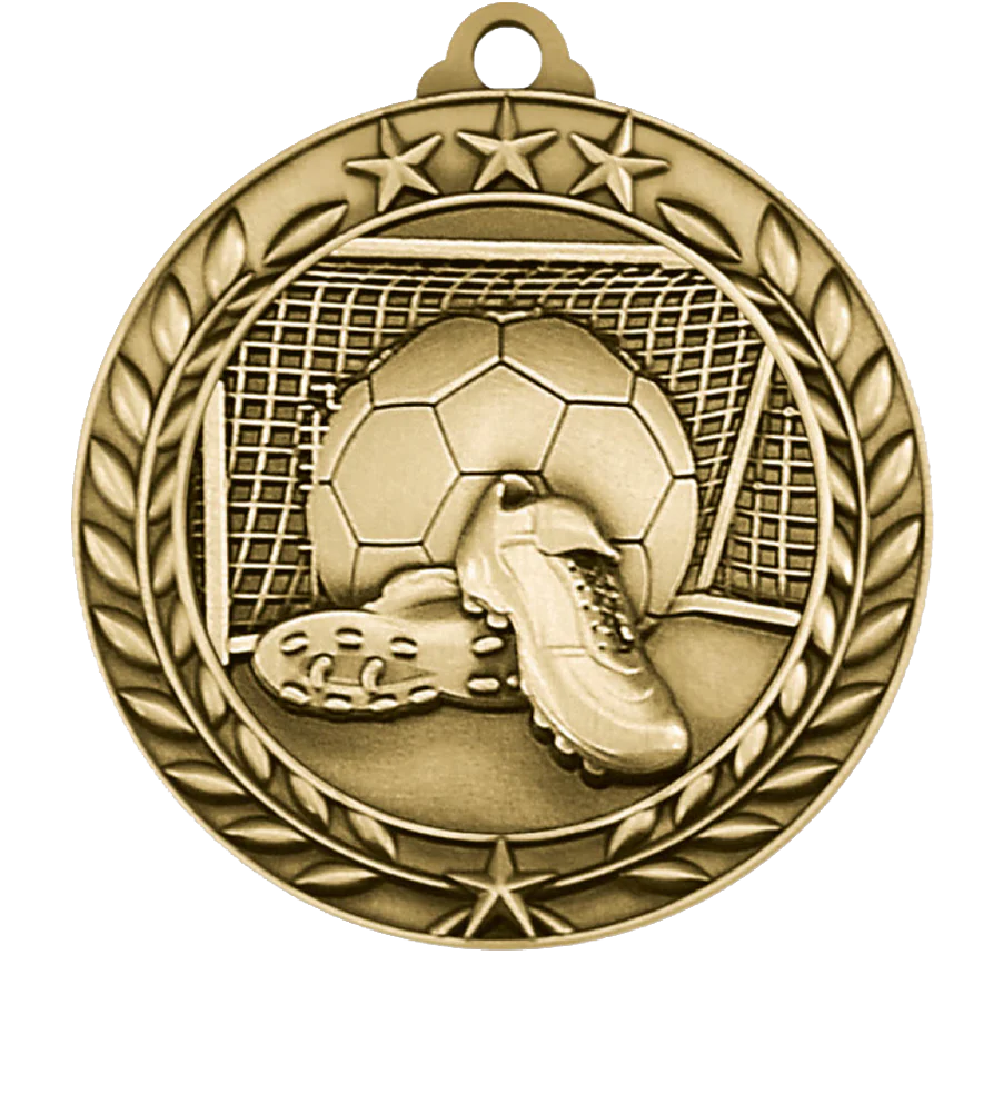 Small Star Wreath Soccer Medal