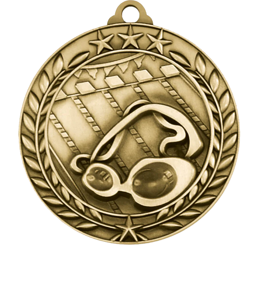 Small Star Wreath Swimming Medal