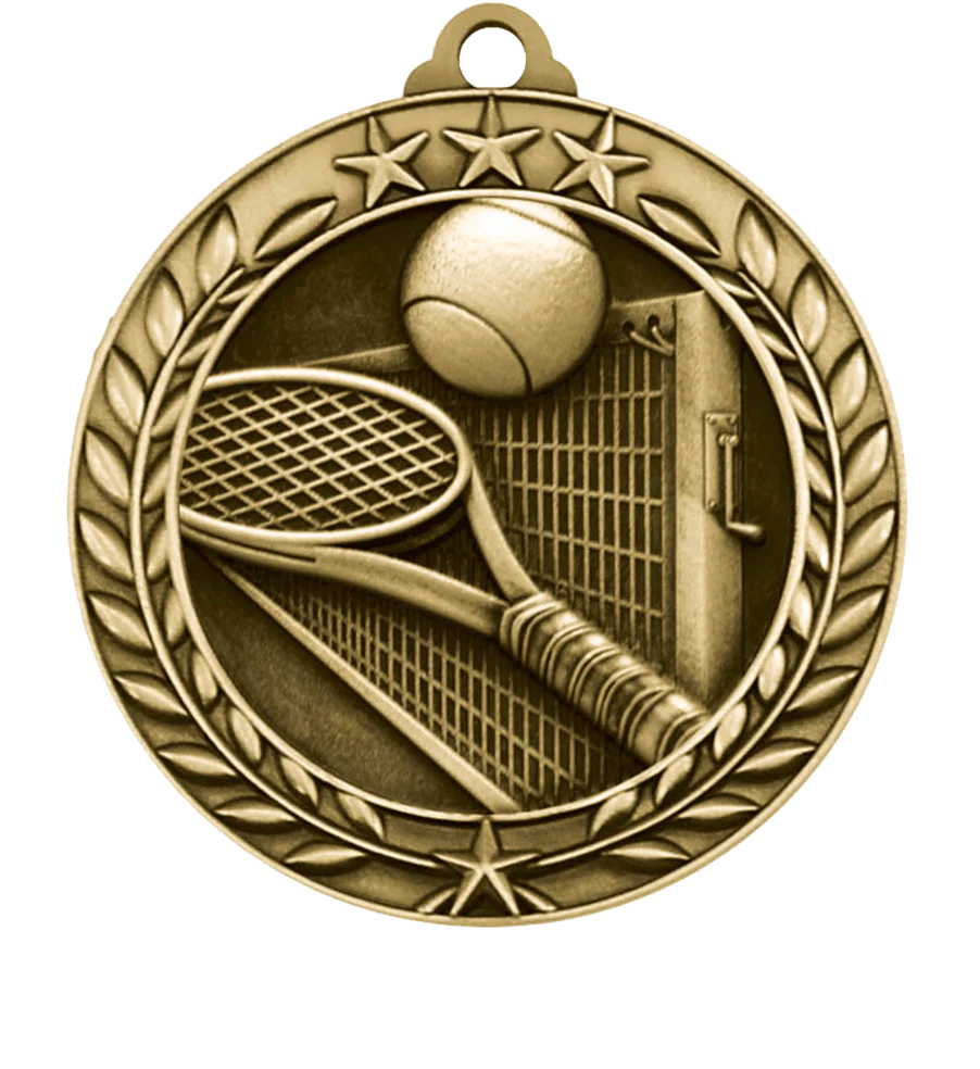 Small Star Wreath Tennis Medal