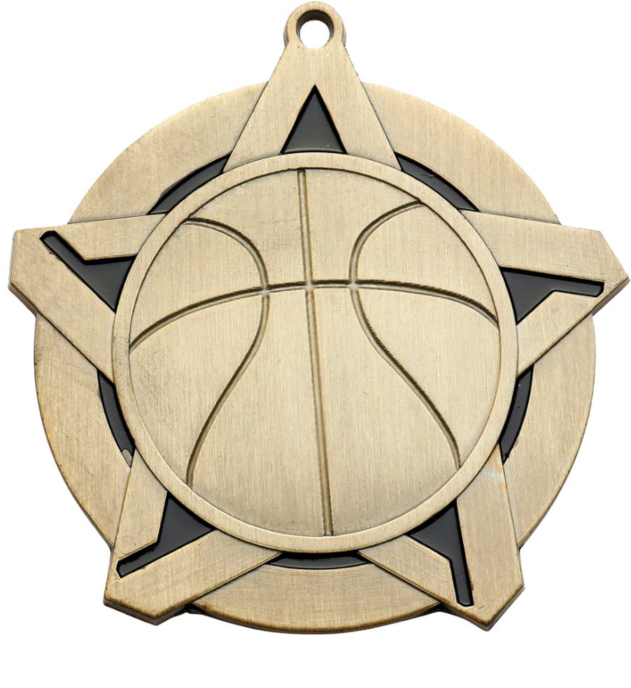 Super Star Basketball Medal