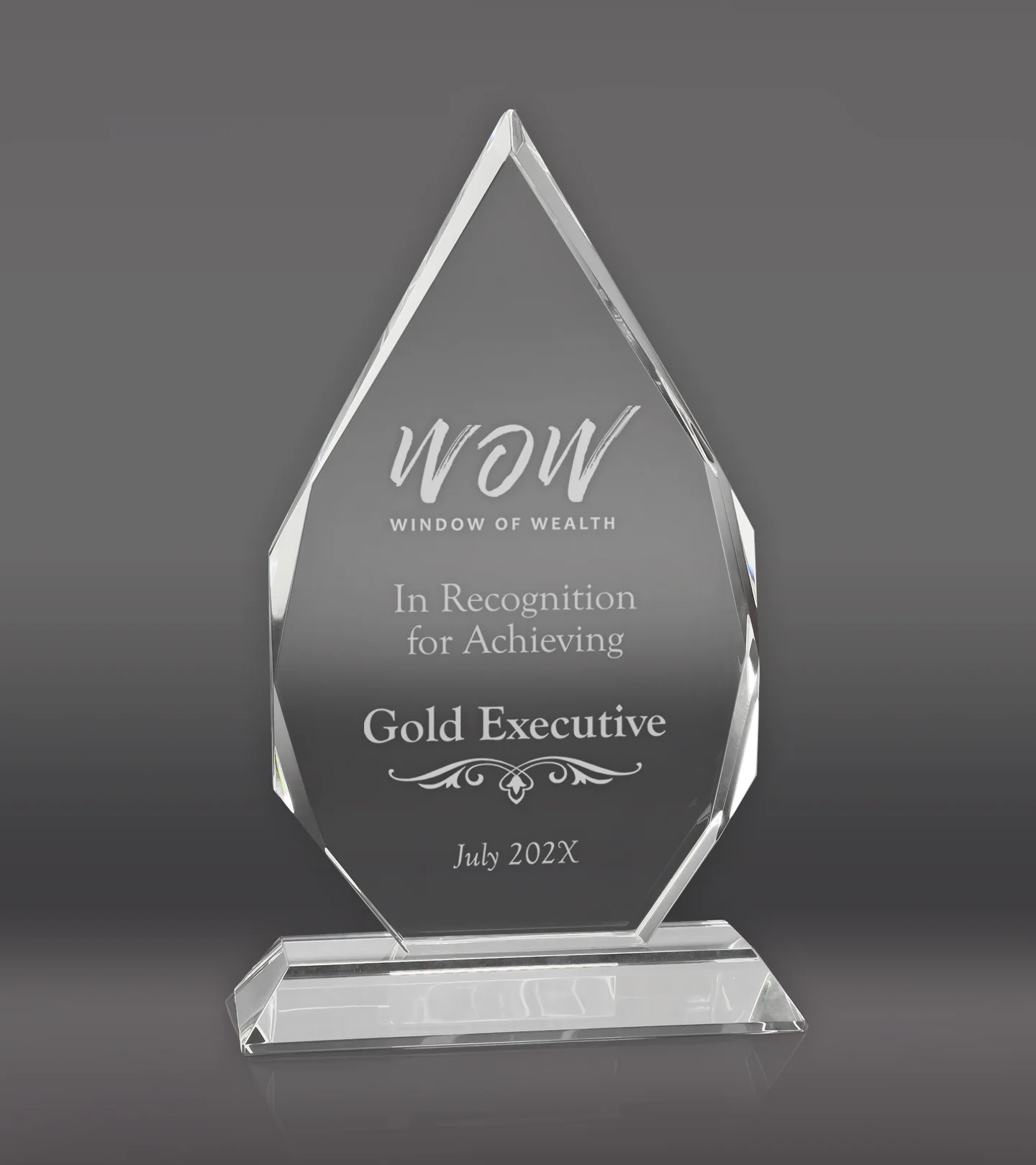 Tear Shaped Crystal Award