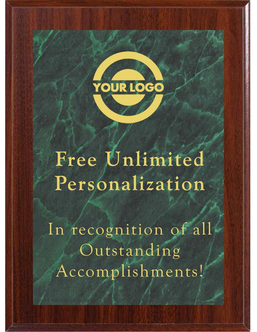 Economy Green Marble Mist Plaques - Image 3