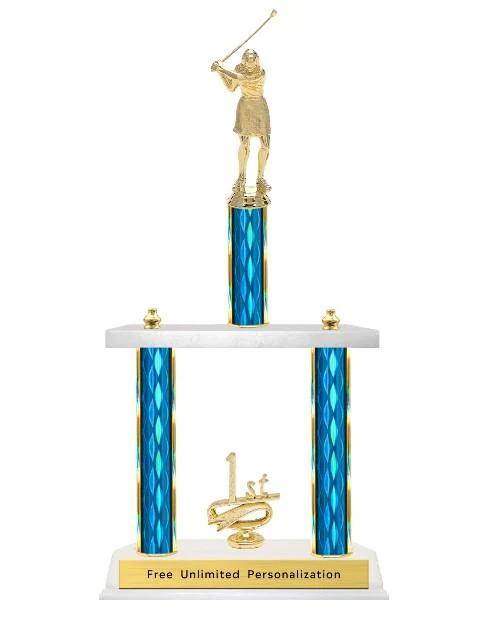 Two Tier Golf Trophy