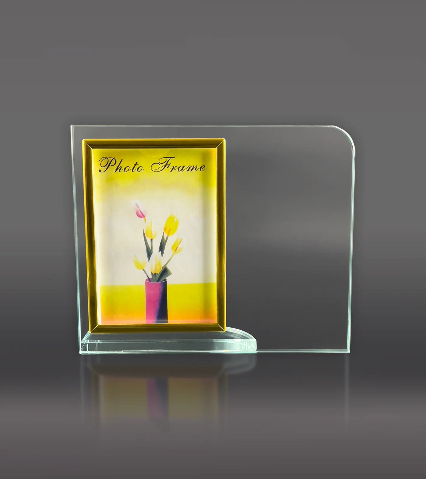 Upright Glass With Picture Frame - Image 2