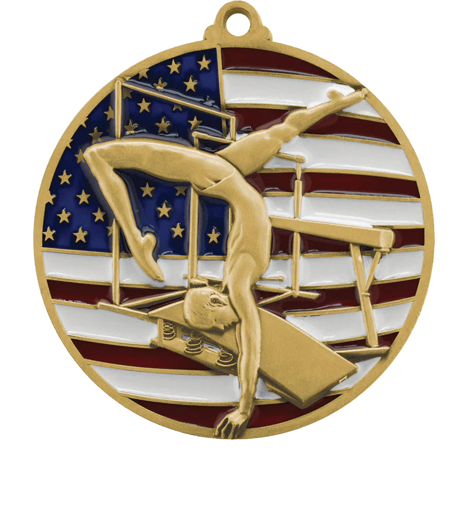 USA Flag Gymnastics Medal