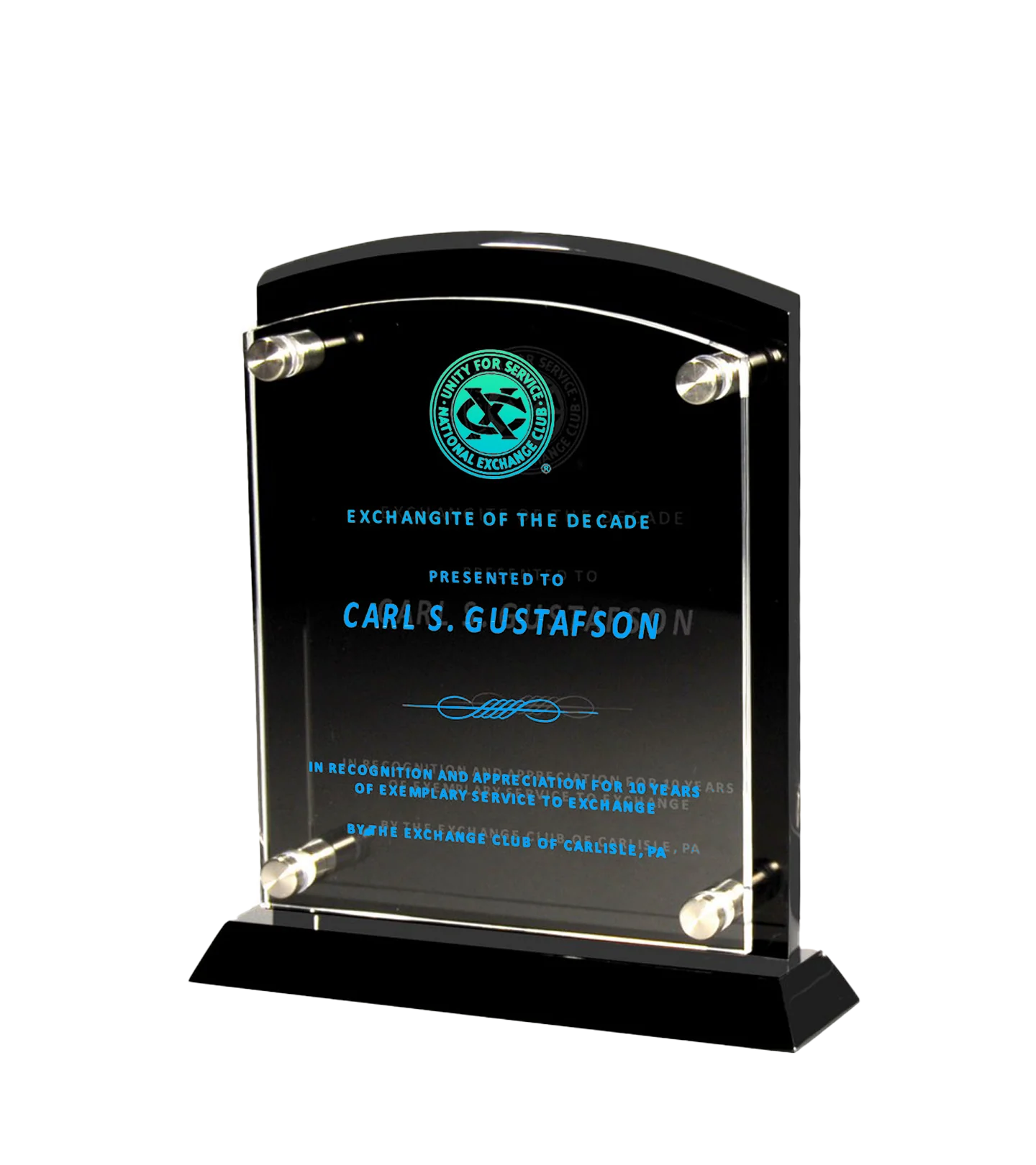 UV Color Printed Freestanding Floating Acrylic Plaque