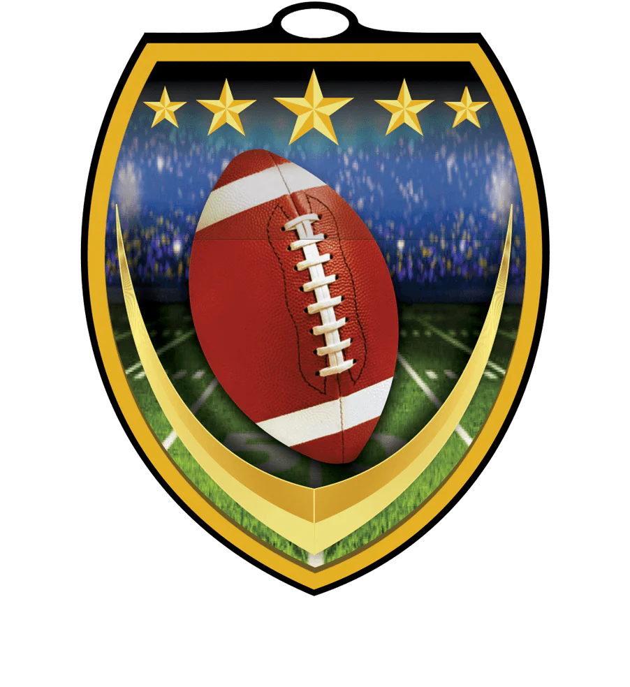 Vibraprint Football Shield Medal