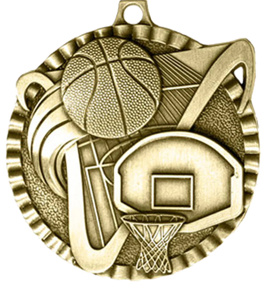 Victory Scene Basketball Medal