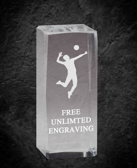 Volleyball Optical Crystal Award