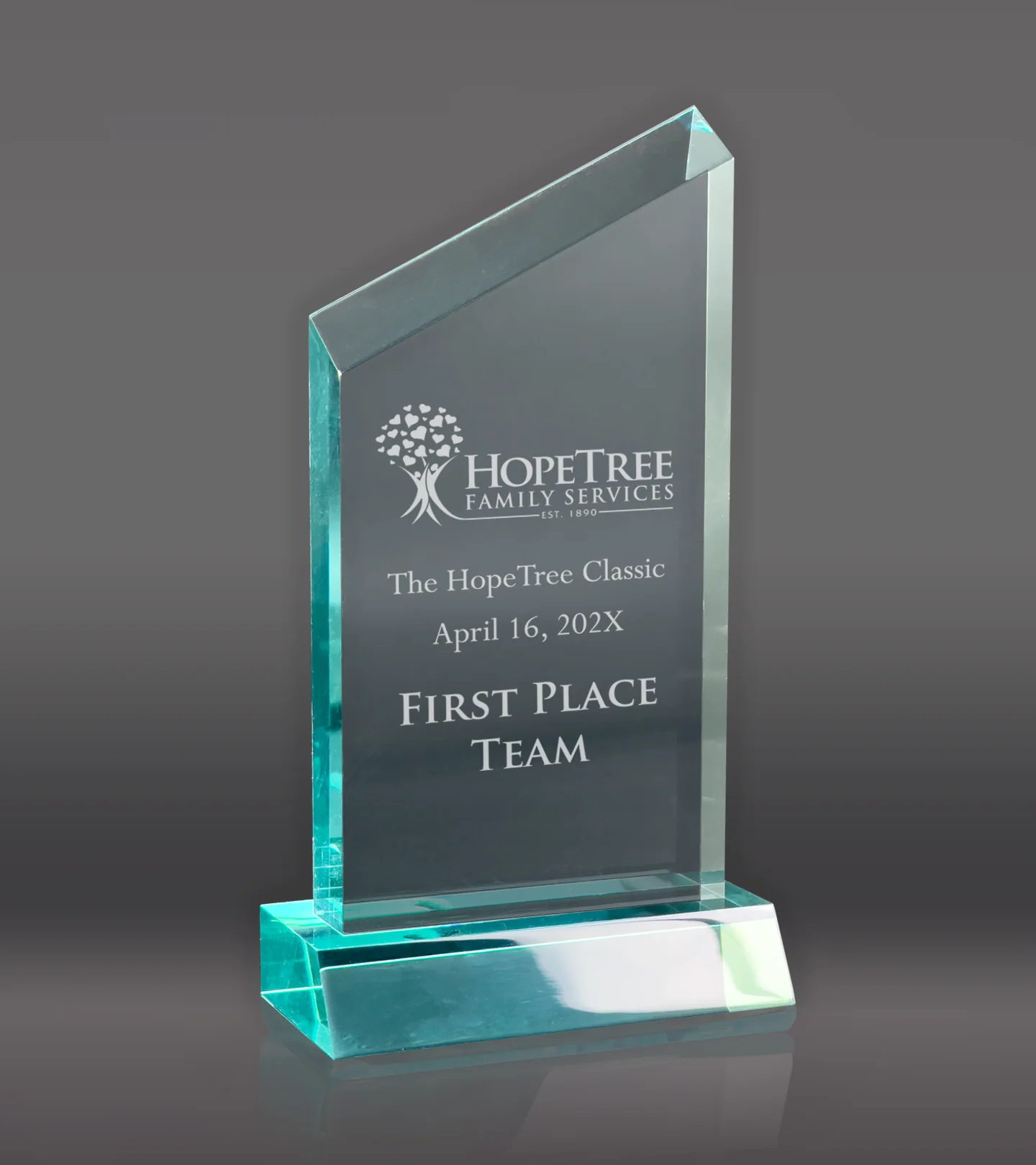 Wedge Acrylic Award - Jade