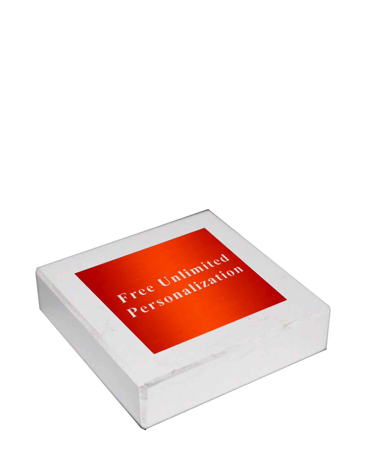 Laser Engraved White Marble Paperweight - Image 3
