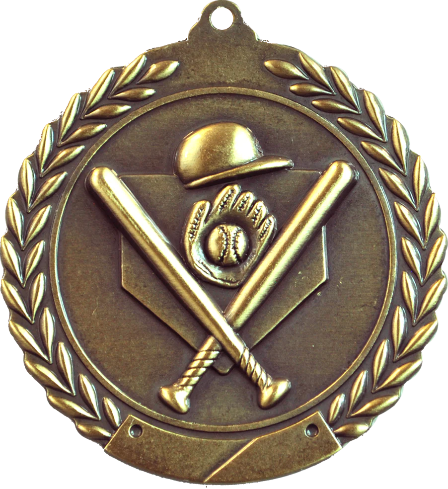 Wreath Baseball Medal