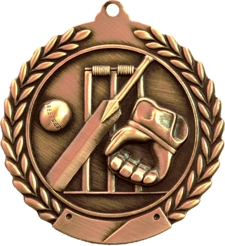 Wreath Cricket Medal - Image 3