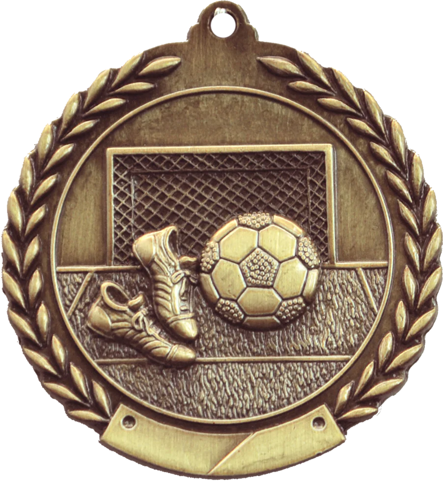 Wreath Soccer Medal